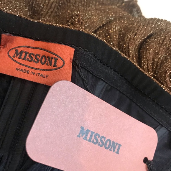 Missoni brown gold ruffle party dress - Picture 10 of 10